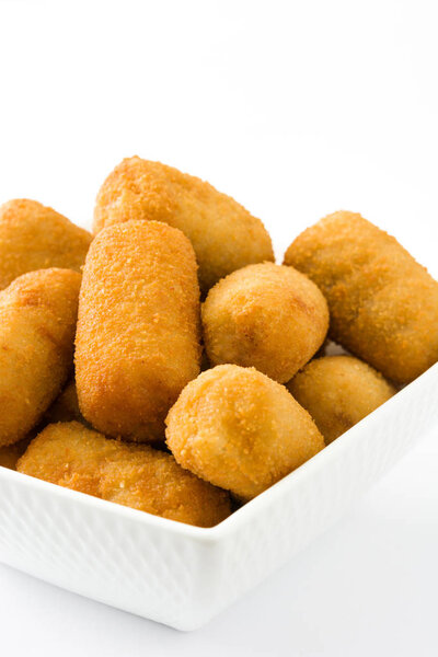 Traditional fried Spanish croquettes 