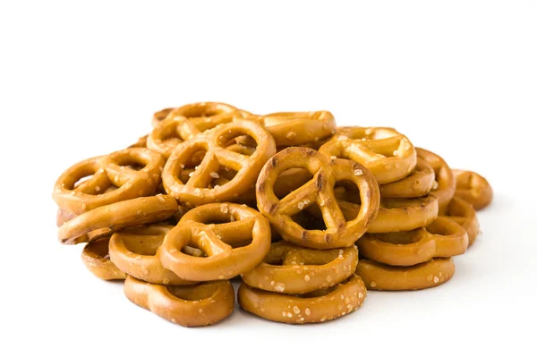 Pretzels isolado em fundo branco.copyspace — Fotografia de Stock