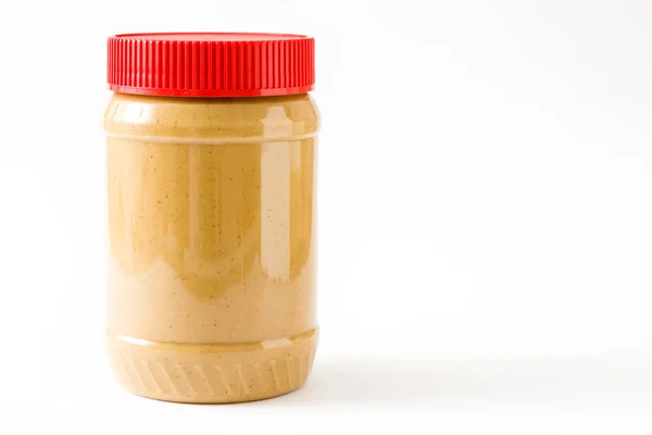 Creamy peanut butter isolated on white background — Stock Photo, Image