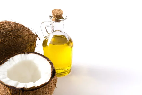 Coconut oil isolated on white background — Stock Photo, Image