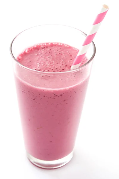Raspberry smoothie isolated on white background — Stock Photo, Image
