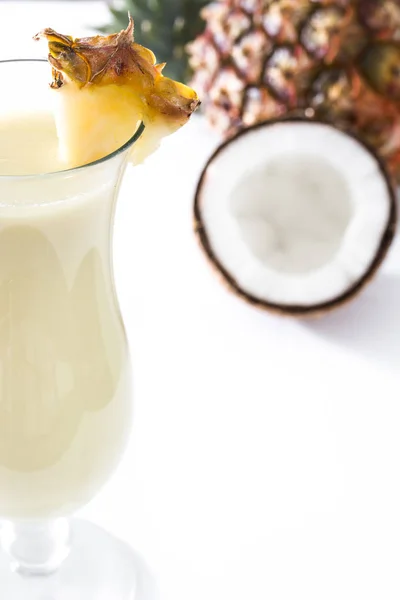 Pia colada cocktail isolated on white background — Stock Photo, Image