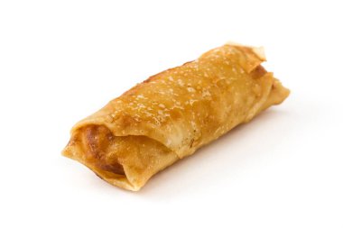 Beyaz arka plan üzerinde izole sebze böreği