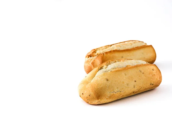 Pieczony chleb izolowany na białym tle — Zdjęcie stockowe