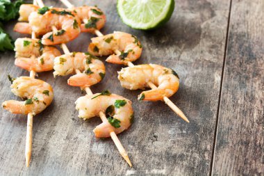 Karides şiş şifreli ahşap tablo