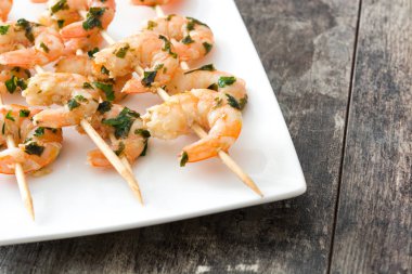 Karides şiş şifreli ahşap tablo