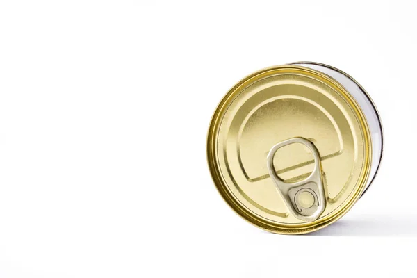 蜜饯在白色背景上孤立封闭的罐头 — 图库照片