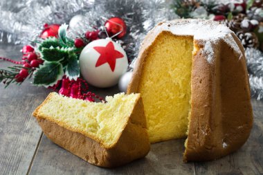 Pandoro Noel kek şeker ahşap tablo