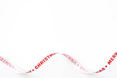 Beyaz arka plan üzerinde izole Noel şerit