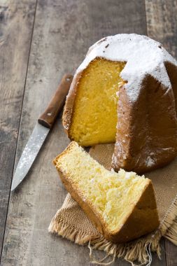Pandoro Noel kek şeker ahşap tablo. 