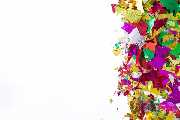 Colorful Confetti Party Concept Top View Copyspace — Stock Photo, Image