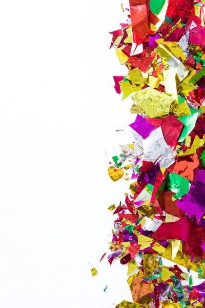 Kleurrijke Confetti Party Concept Bovenaanzicht Copyspace — Stockfoto