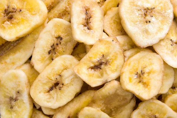 Banana Chips Background Top View — Stock Photo, Image