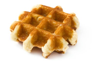 Beyaz arkaplanda izole Belçika waffleları. 