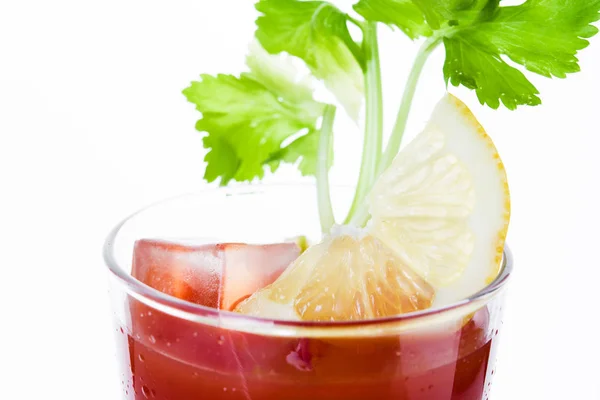 Bloody Mary Cocktail Glass White Background Close — Stock Photo, Image