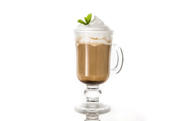 Peppermint Coffee Mocha Christmas Diisolasi Dengan Latar Belakang Putih — Stok Foto