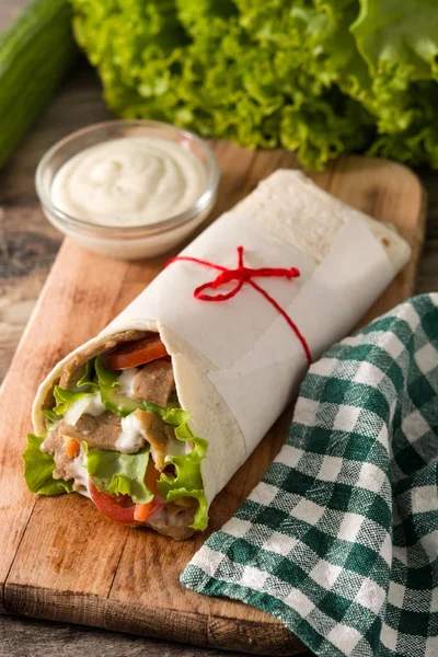 Sandwich de kebab o shawarma de Doner — Foto de Stock