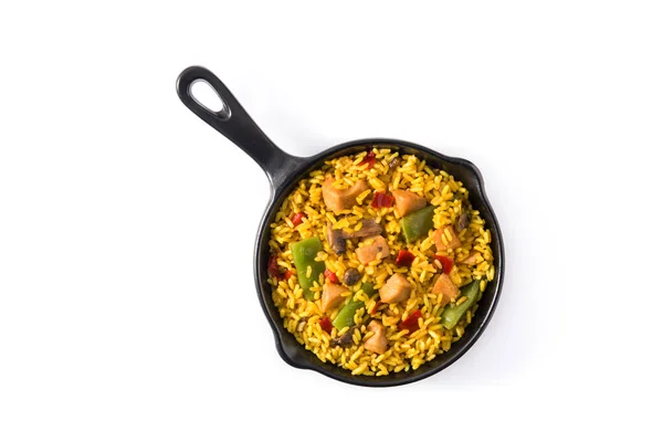 Arroz frito com frango e legumes — Fotografia de Stock