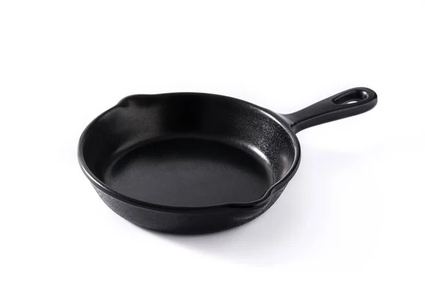 Empty Black Frying Pan Isolated White Background Royalty Free Stock Photos