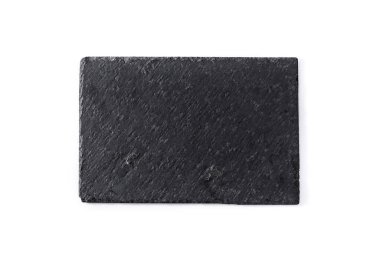 Boş siyah levha beyaz arkaplanda izole edildi