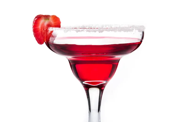 Strawberry Cocktail Dryck Isolerad Vit Bakgrund — Stockfoto