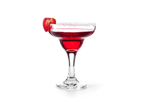 Cocktail Fragole Isolato Sfondo Bianco — Foto Stock