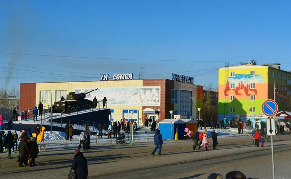 Adeus Inverno Cidade Kandalaksha Março1 2020 — Fotografia de Stock