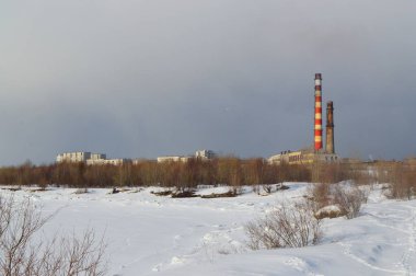 Şehir manzaralı bahar manzarası