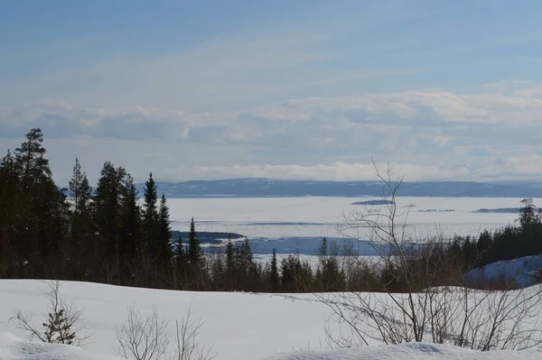 View Mountain White Sea — Stock Photo, Image