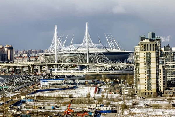 Het uitzicht op het stadion St. Petersburg arena in St. Petersbur — Stockfoto