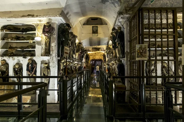 Palermo maymunlar mezar catacombs içinde. Sicilya