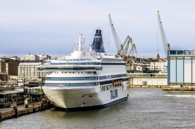 Helsinki West Terminal cruise feribot görünümünü.