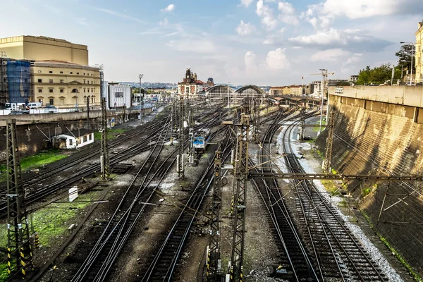 プラハの主要鉄道駅. — ストック写真