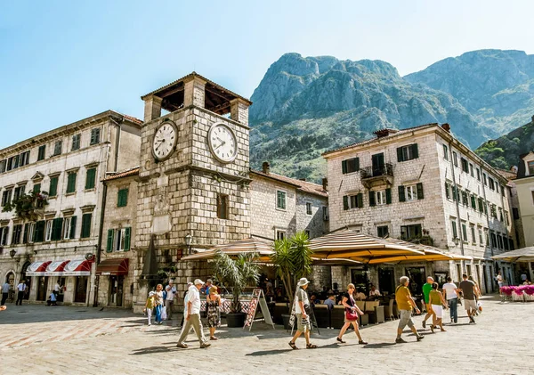 Kotor Montenegro June 2015 Clock Tower Old Town Kotor Montenegro — Stok Foto