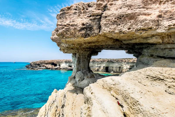 Cape Greco Cyprus Mai 2016 Das Meer Und Der Felsbogen — Stockfoto