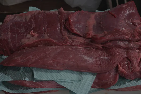 Skert Steak Machete jest jednym z najbardziej pysznych i niezwykłych steków. Jest wycięty z membrany., — Zdjęcie stockowe