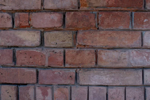 Yatay manzaralı tuğla duvar dokusu. Brick, doku. Gündüz tasarımcı duvarı için arkaplan