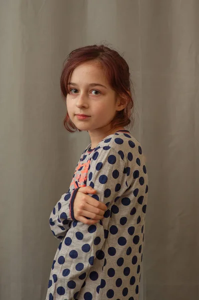 Beautiful young girl in pajamas. Girl in pajamas