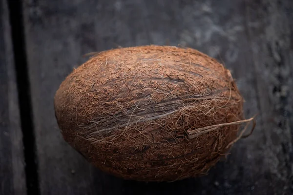 椰子树被认为是生命之树 在其各个部分都被使用 其果实不仅被用于烹调 还被用于医药目的 — 图库照片