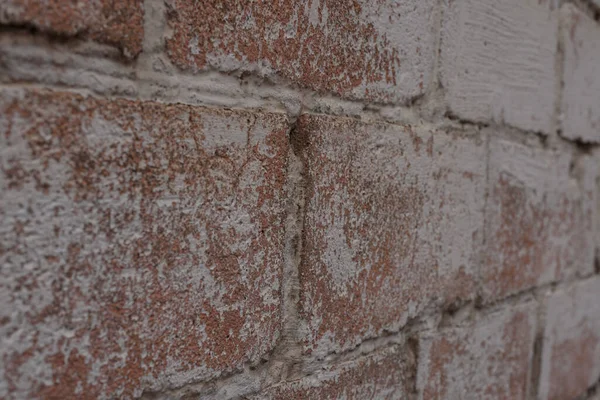 Старый Обветшалый Кирпичный Фон Кирпичная Стена Кирпич Красный Текстура Стены — стоковое фото