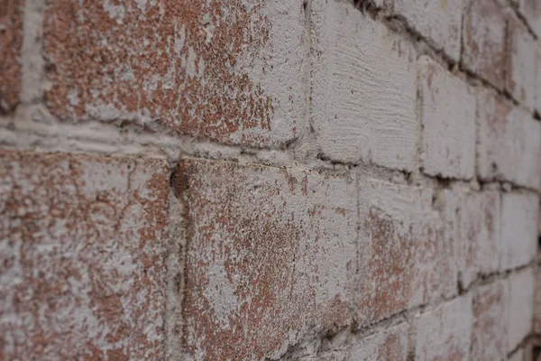 Старый Обветшалый Кирпичный Фон Кирпичная Стена Кирпич Красный Текстура Стены — стоковое фото