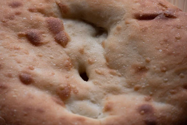 Pane Pita Tavola Legno Pita Sul Tabellone Foto Cibo Pane — Foto Stock