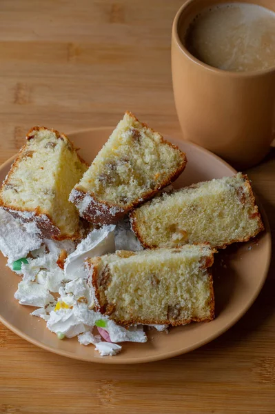 Prăjitură Farfurie Prăjitură Vacanţă Placă Prăjitură Paşte Vine Paştele Conceptul — Fotografie, imagine de stoc