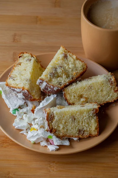 Prăjitură Farfurie Prăjitură Vacanţă Placă Prăjitură Paşte Vine Paştele Conceptul — Fotografie, imagine de stoc