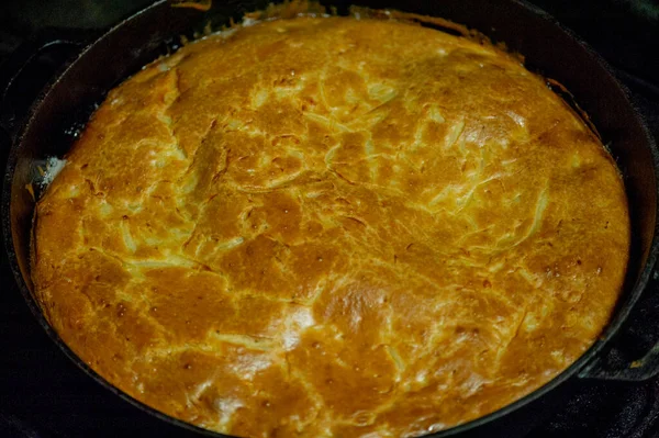 Lahana Turtası Lahanalı Charlotte Pie Yemek Fotoğrafçılığı Yemeği Vejetaryenlik — Stok fotoğraf