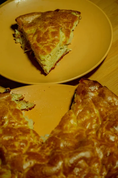 Kohltorte Charlotte Torte Mit Kohl Food Fotografie Hausmannskost Vegetarismus — Stockfoto