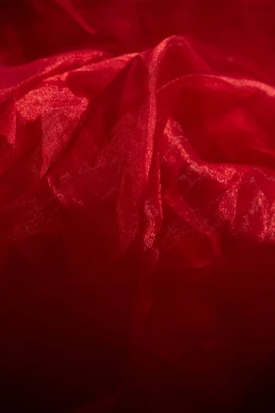 Красная Органза Абстрактный Фон Красный Шифон Органза Текстура Фона Рисунок — стоковое фото