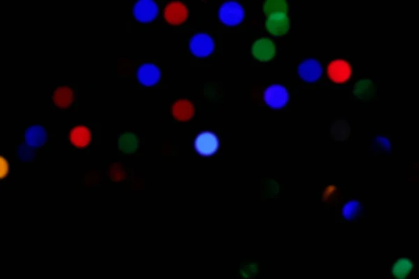 Garland Lights Christmas Tree Blurred Defocused Christmas Background Design — Stockfoto