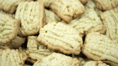 Kurabiye. Ev yapımı pişirme. Şekerleme. Tasarım için arkaplan.