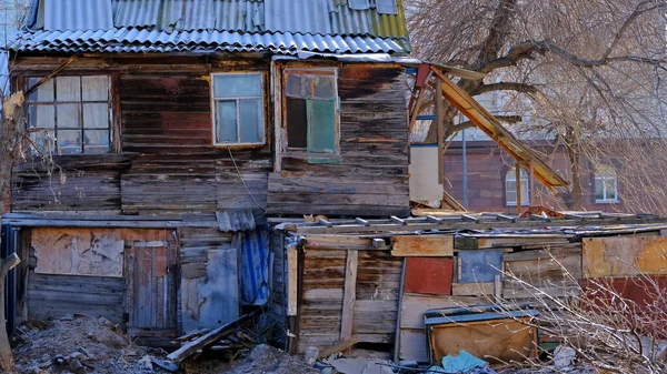 Elementen Details Van Gevel Van Gebouwen Rusland — Stockfoto